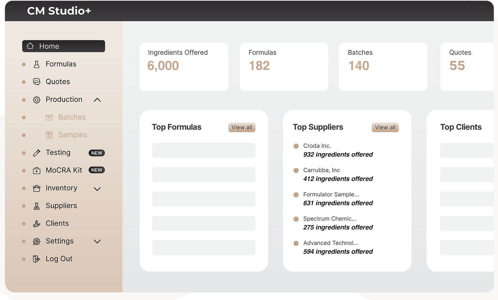 CM Studio+ App Interface